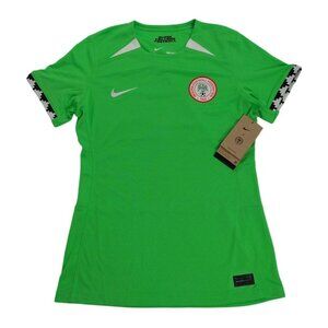 Super Falcons Football Jersey Slim Fit S Womens Dri-Fit Green Nigeria Team.
